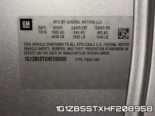 1G1ZB5STXHF208958 фото 2