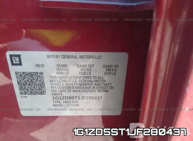 1G1ZD5ST1JF280437 фото 10