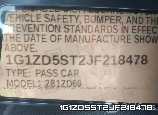 1G1ZD5ST2JF218478 фото 10