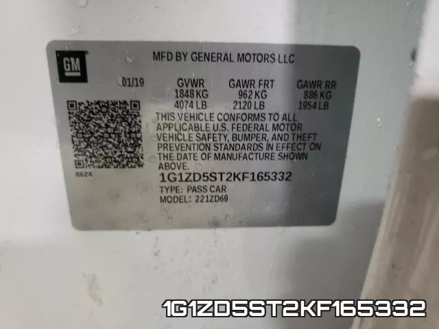 1G1ZD5ST2KF165332 фото 2