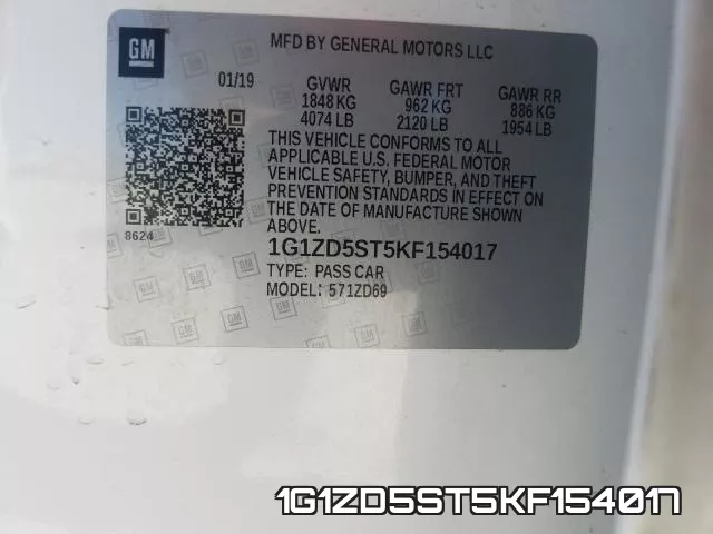 1G1ZD5ST5KF154017 фото 2