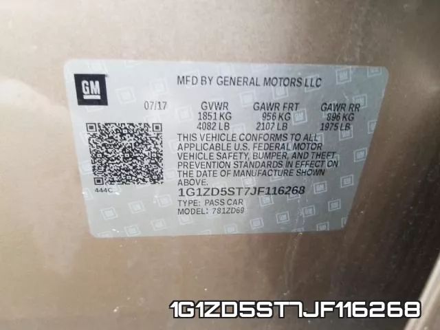 1G1ZD5ST7JF116268 фото 2