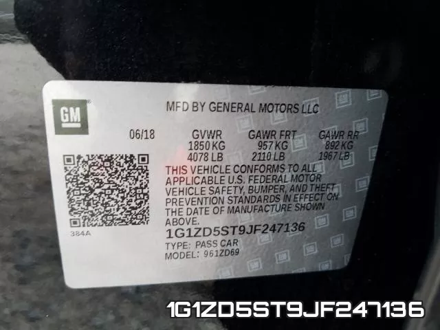1G1ZD5ST9JF247136 фото 2