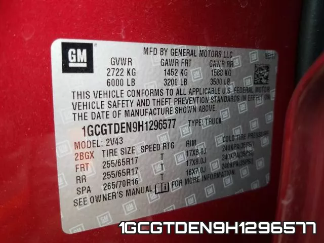 1GCGTDEN9H1296577 фото 2