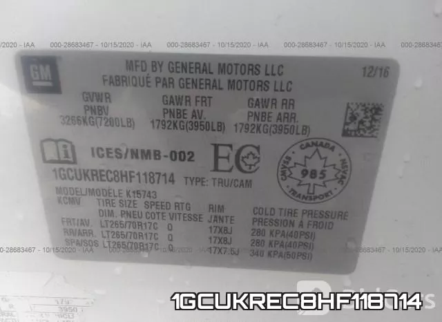 1GCUKREC8HF118714 фото 10