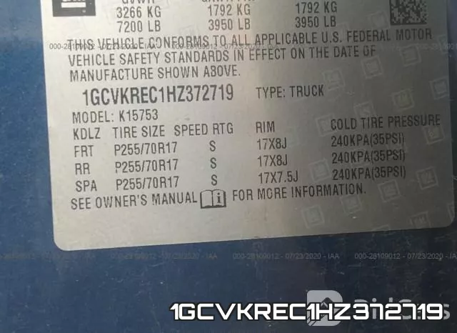 1GCVKREC1HZ372719 фото 10