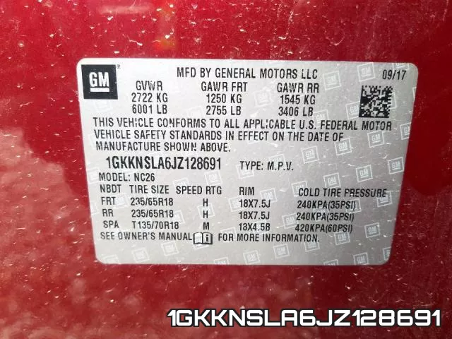 1GKKNSLA6JZ128691 фото 2