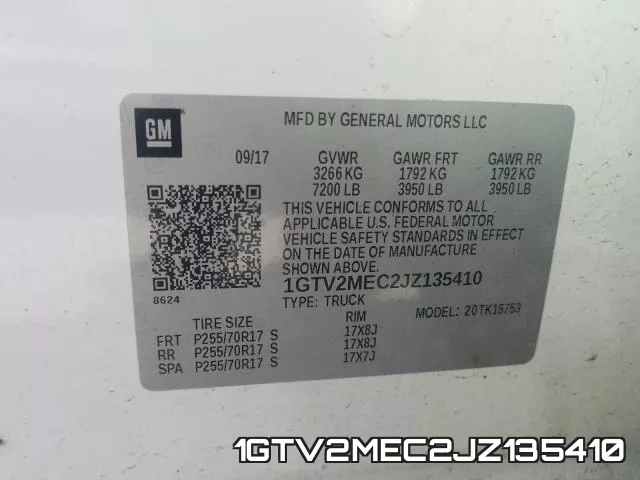 1GTV2MEC2JZ135410 фото 2