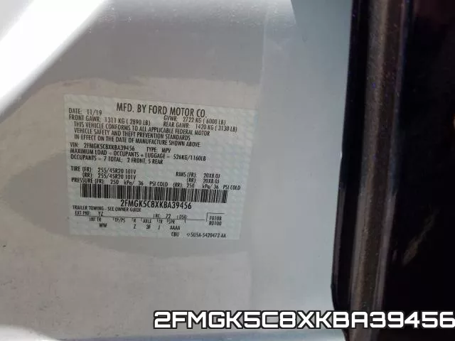 2FMGK5C8XKBA39456 фото 2