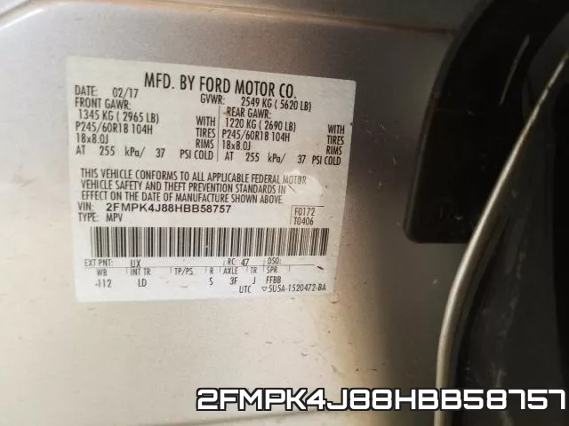 2FMPK4J88HBB58757 фото 2