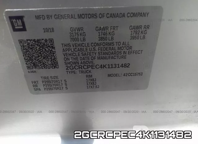2GCRCPEC4K1131482 фото 10