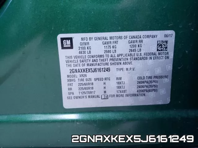 2GNAXKEX5J6161249 фото 2