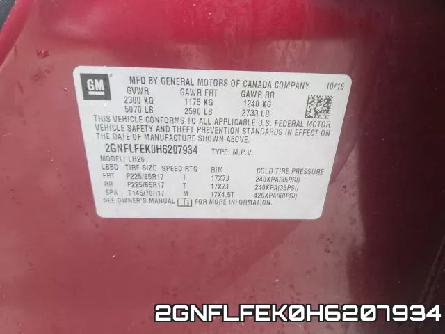 2GNFLFEK0H6207934 фото 2