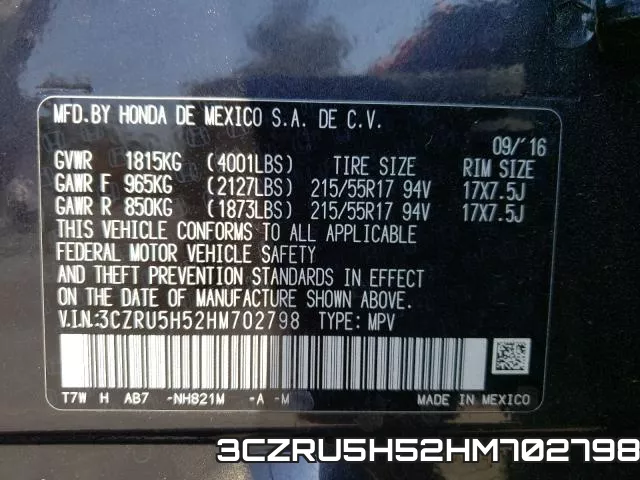 3CZRU5H52HM702798 фото 2