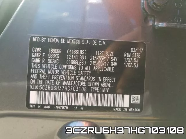3CZRU6H37HG703108 фото 2