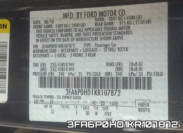 3FA6P0HD1KR107872 фото 9
