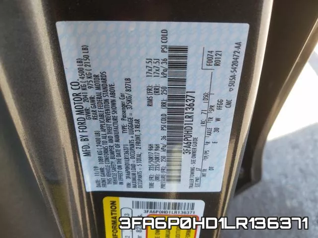 3FA6P0HD1LR136371 фото 2