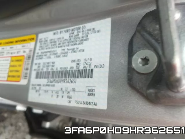 3FA6P0HD9HR362651 фото 2