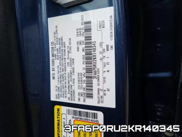 3FA6P0RU2KR140345 фото 2