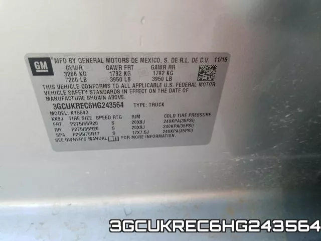 3GCUKREC6HG243564 фото 2