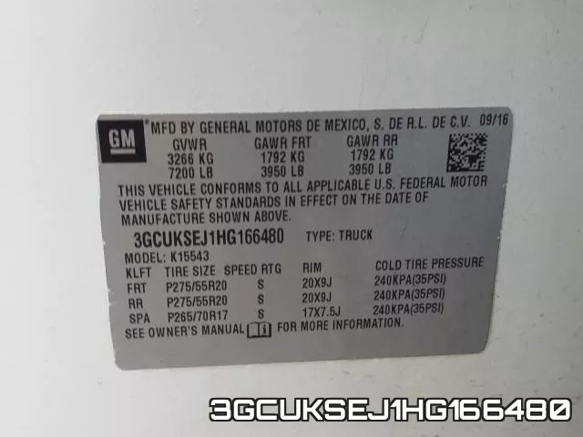 3GCUKSEJ1HG166480 фото 2