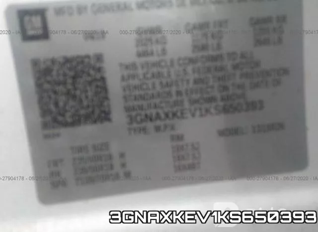 3GNAXKEV1KS650393 фото 10