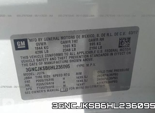 3GNCJKSB6HL236095 фото 10