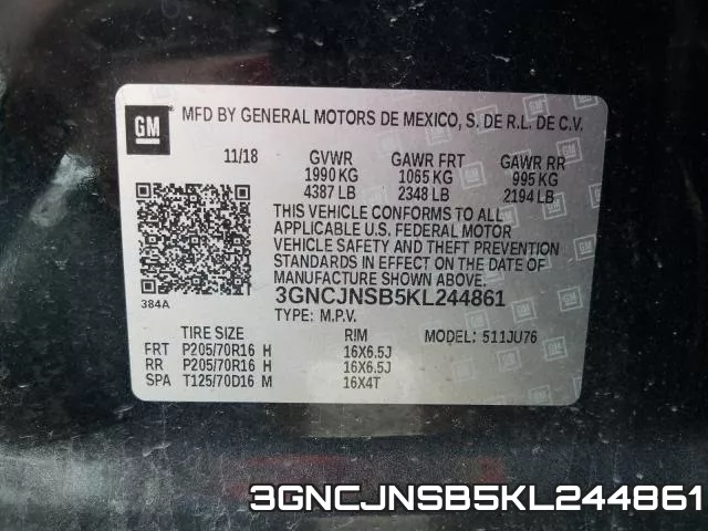 3GNCJNSB5KL244861 фото 2
