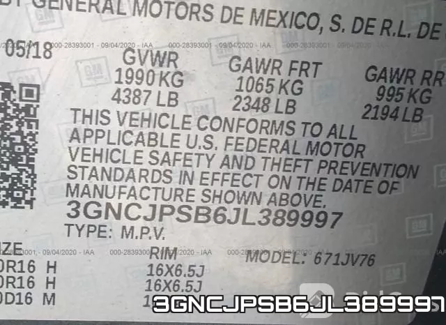 3GNCJPSB6JL389997 фото 10