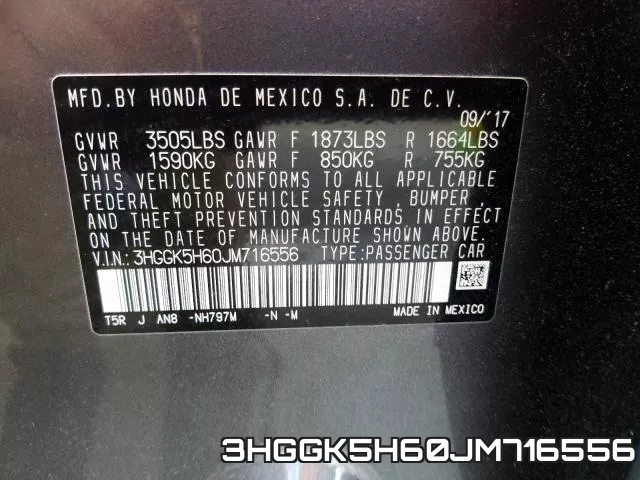3HGGK5H60JM716556 фото 2