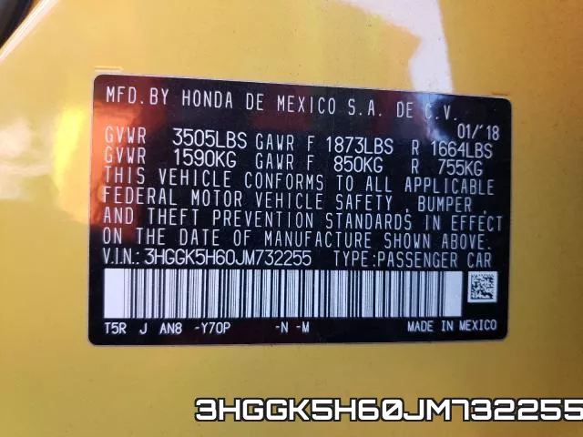 3HGGK5H60JM732255 фото 2