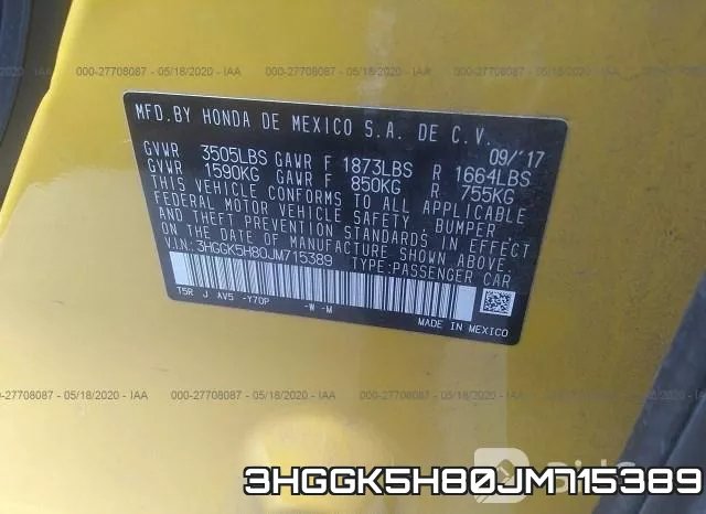 3HGGK5H80JM715389 фото 10