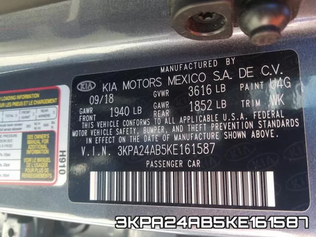 3KPA24AB5KE161587 фото 2