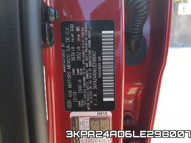 3KPA24AD6LE298007 фото 2