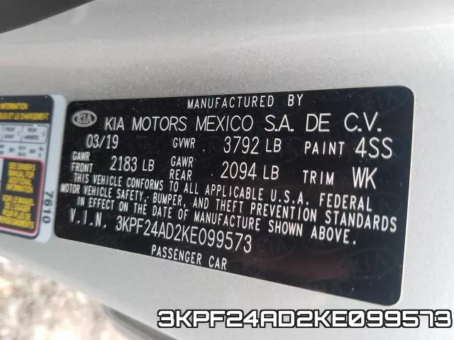 3KPF24AD2KE099573 фото 2