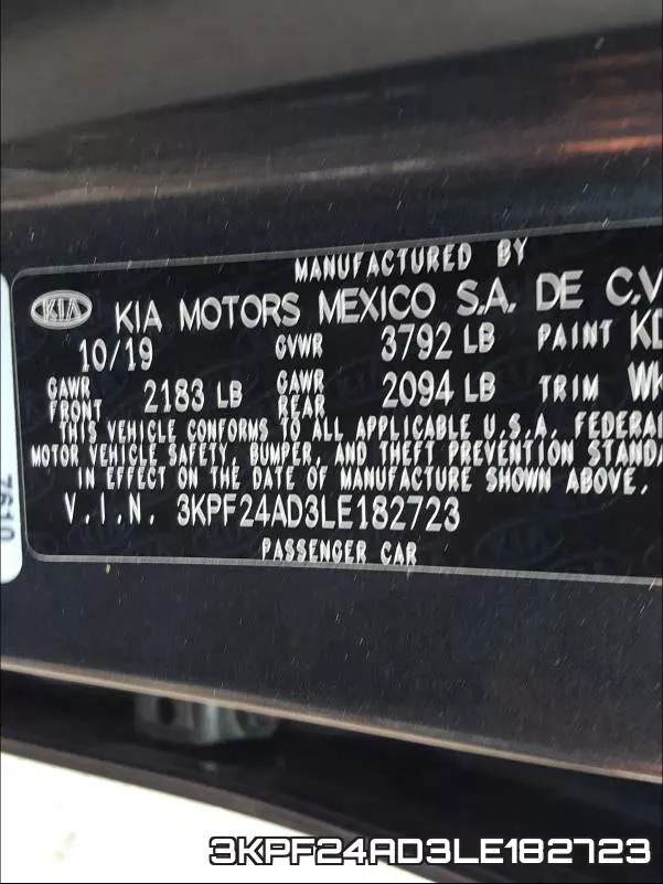 3KPF24AD3LE182723 фото 2