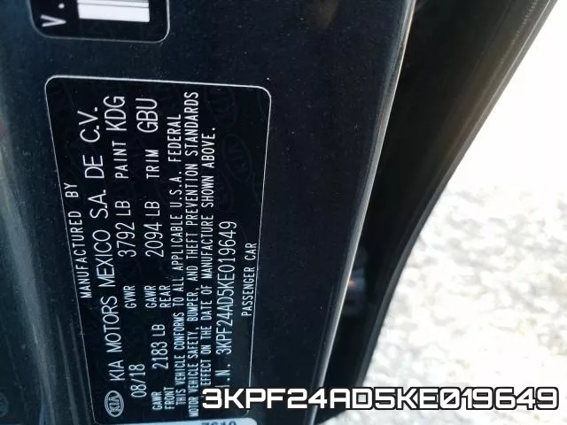 3KPF24AD5KE019649 фото 2