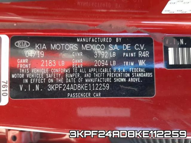 3KPF24AD8KE112259 фото 2