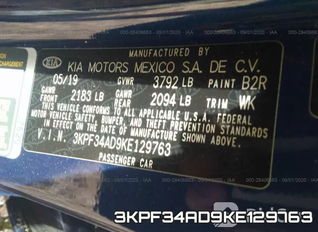 3KPF34AD9KE129763 фото 10