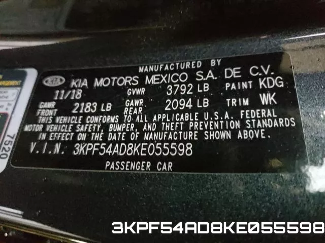 3KPF54AD8KE055598 фото 2