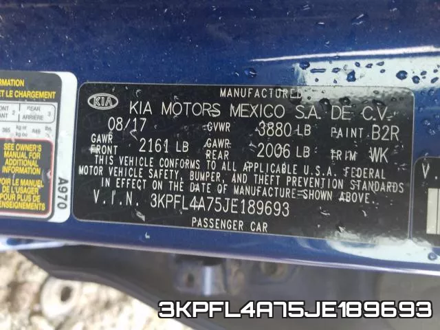 3KPFL4A75JE189693 фото 2