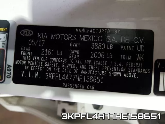 3KPFL4A77HE158651 фото 2