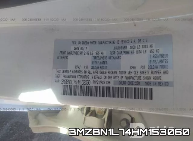 3MZBN1L74HM153060 фото 10