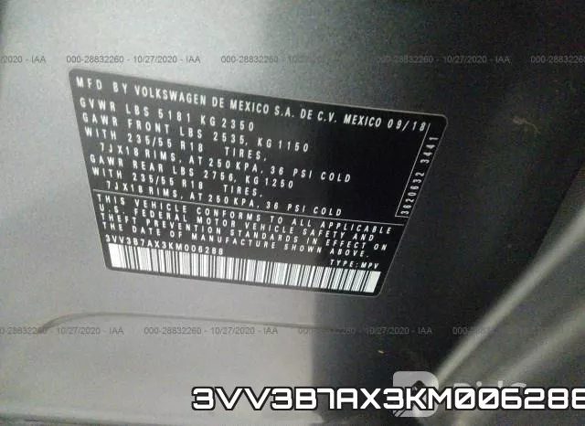 3VV3B7AX3KM006288 фото 9