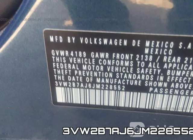 3VW2B7AJ6JM228552 фото 10