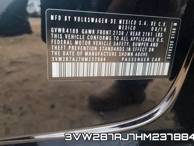 3VW2B7AJ7HM237884 фото 2