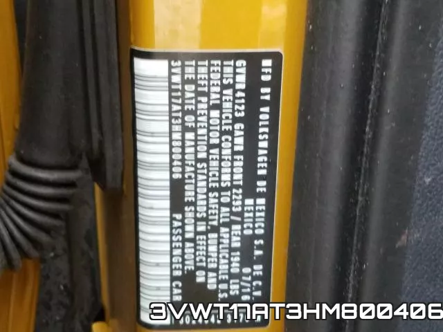 3VWT17AT3HM800406 фото 2