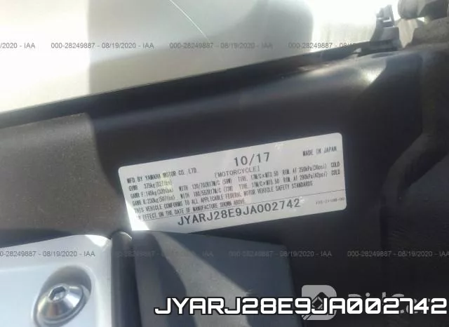JYARJ28E9JA002742 фото 2