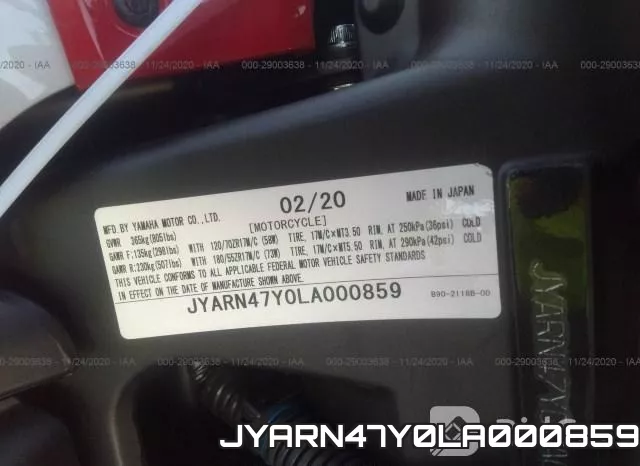 JYARN47Y0LA000859 фото 2