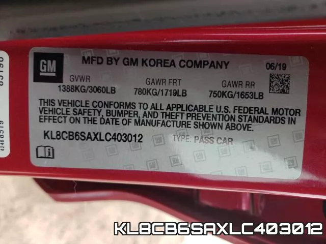KL8CB6SAXLC403012 фото 2
